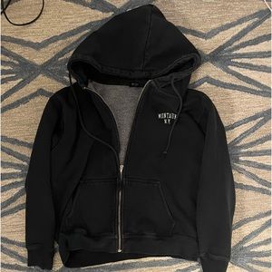 brandy Melville/ J halt navy hooded zip up.